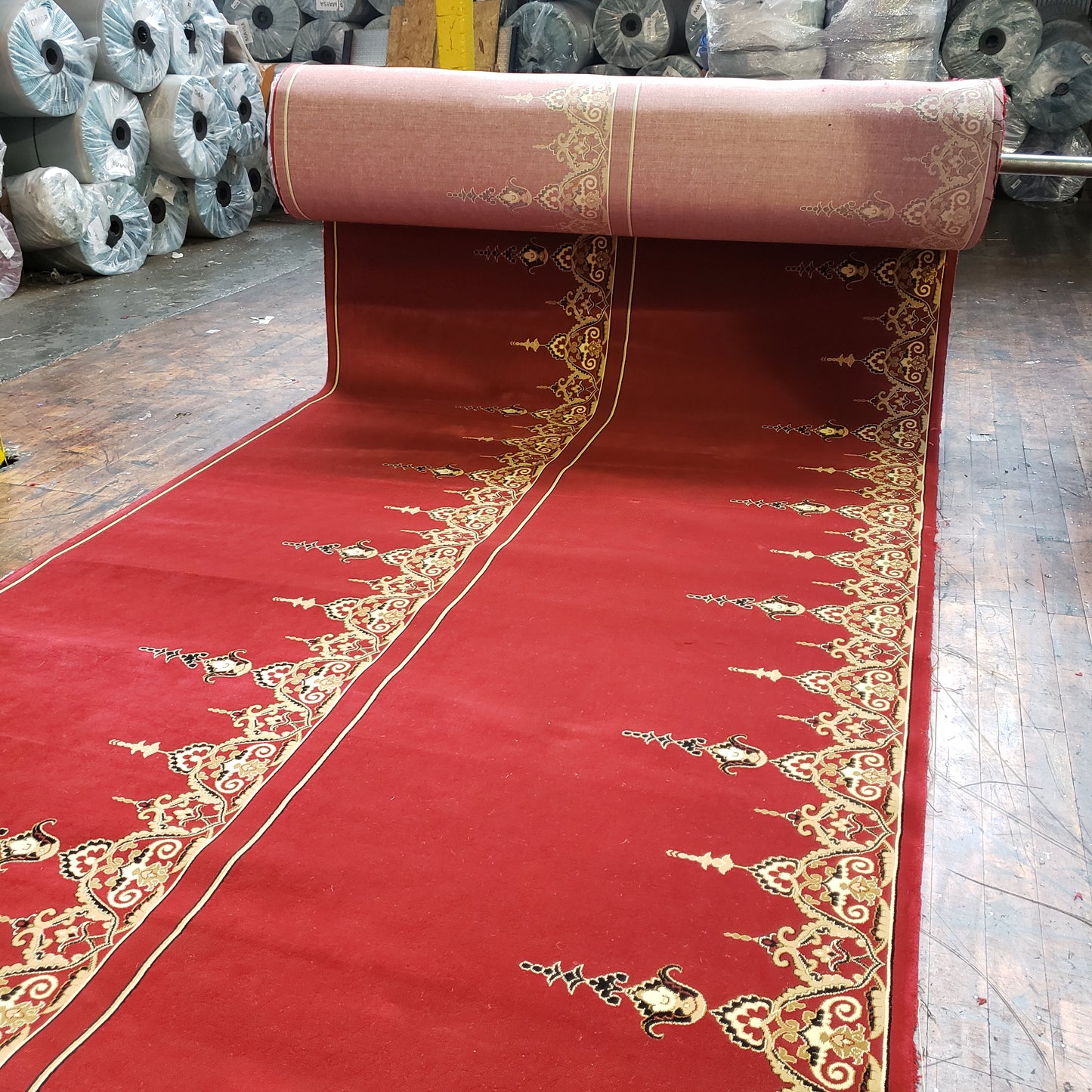 PALACE Red Luxury Border Mosque & Masjid Carpet