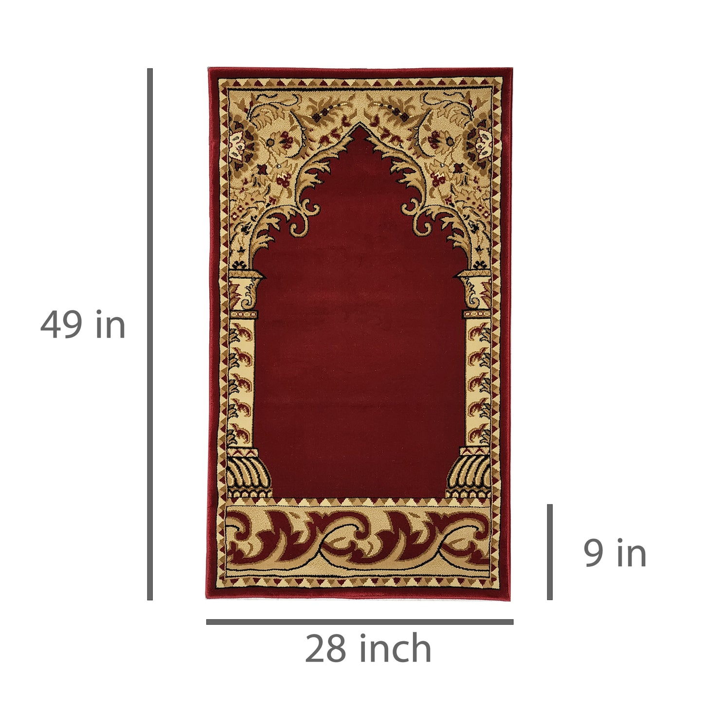 Original AL-AQSA Red Single Prayer Carpet Mat