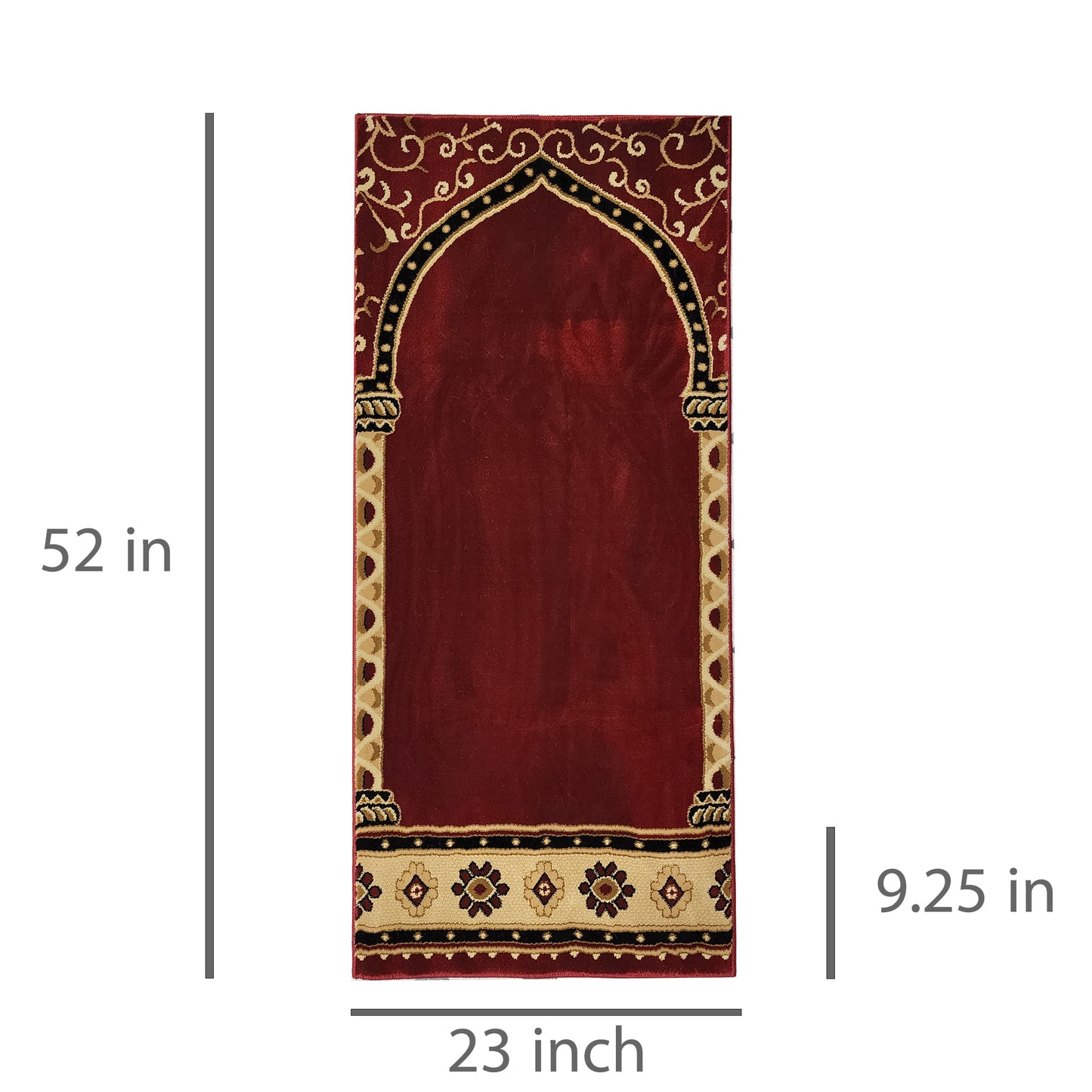 HEJAZ Red Single Prayer Carpet Mat