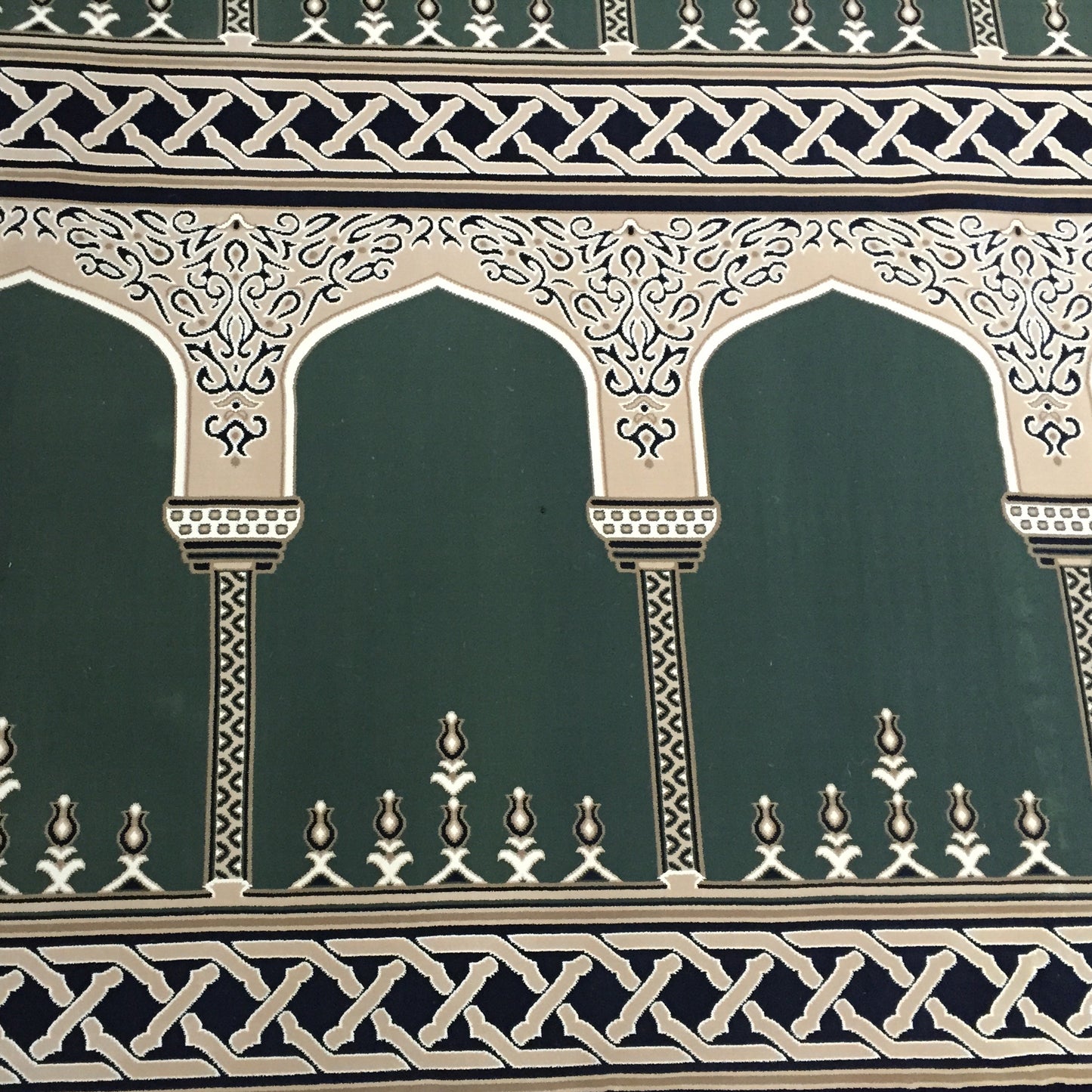DUBAI Luxury Olive Green with Black Saf Mosque & Masjid Carpet