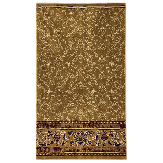 MALIKA Gold Single Prayer Carpet Mat