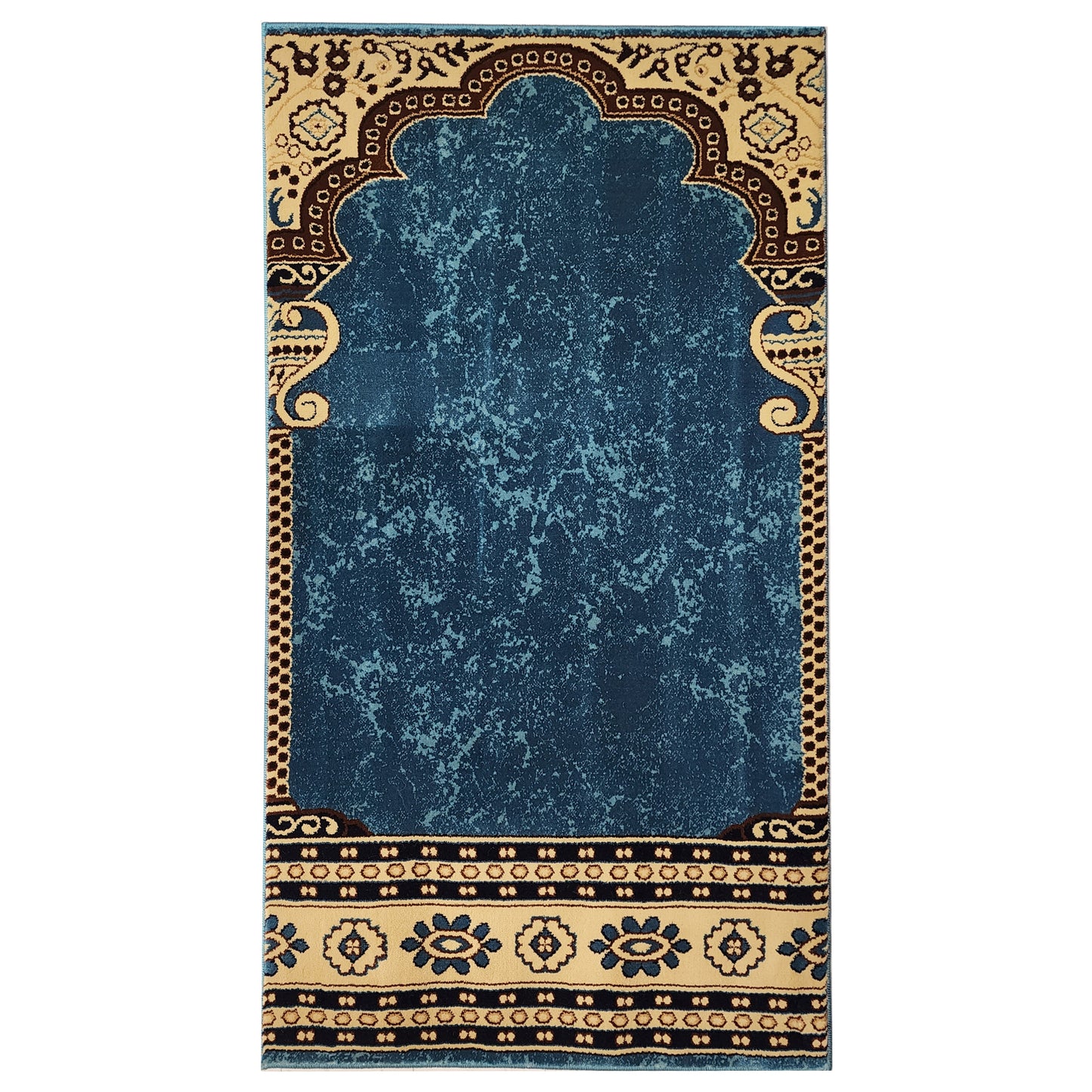 MAYSA Light Blue Single Prayer Carpet Mat