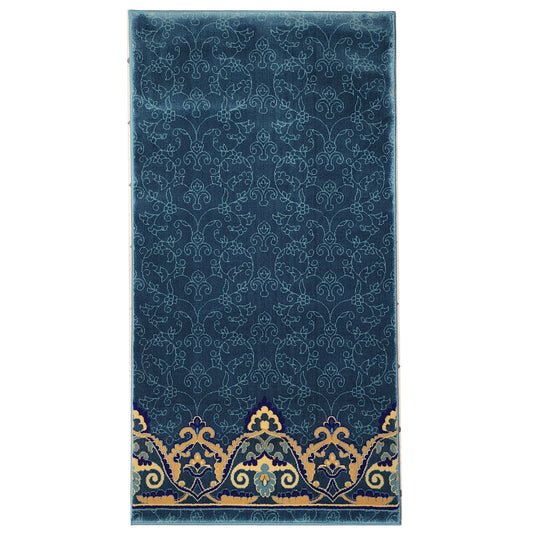 OMAR Light Blue Single Prayer Carpet Mat