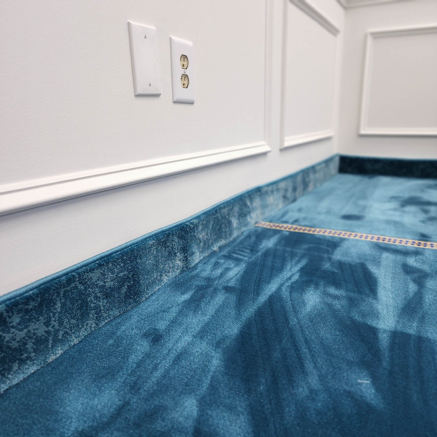 SUFI Sky Blue Slim Border Mosque & Masjid Carpet