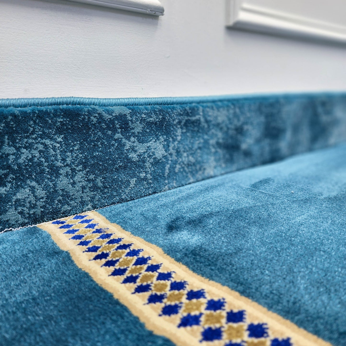 SUFI Sky Blue Slim Border Mosque & Masjid Carpet