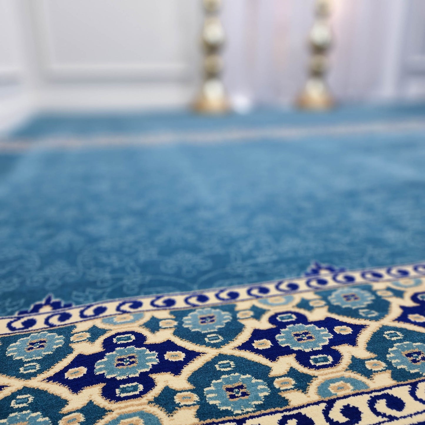 NOOR Sky Blue with Border Mosque & Masjid Carpet
