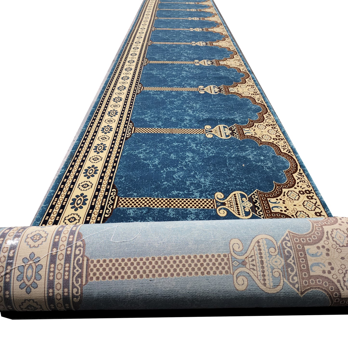 MAYSA Sky Blue Portable Prayer Rug Runner FREE Shipping