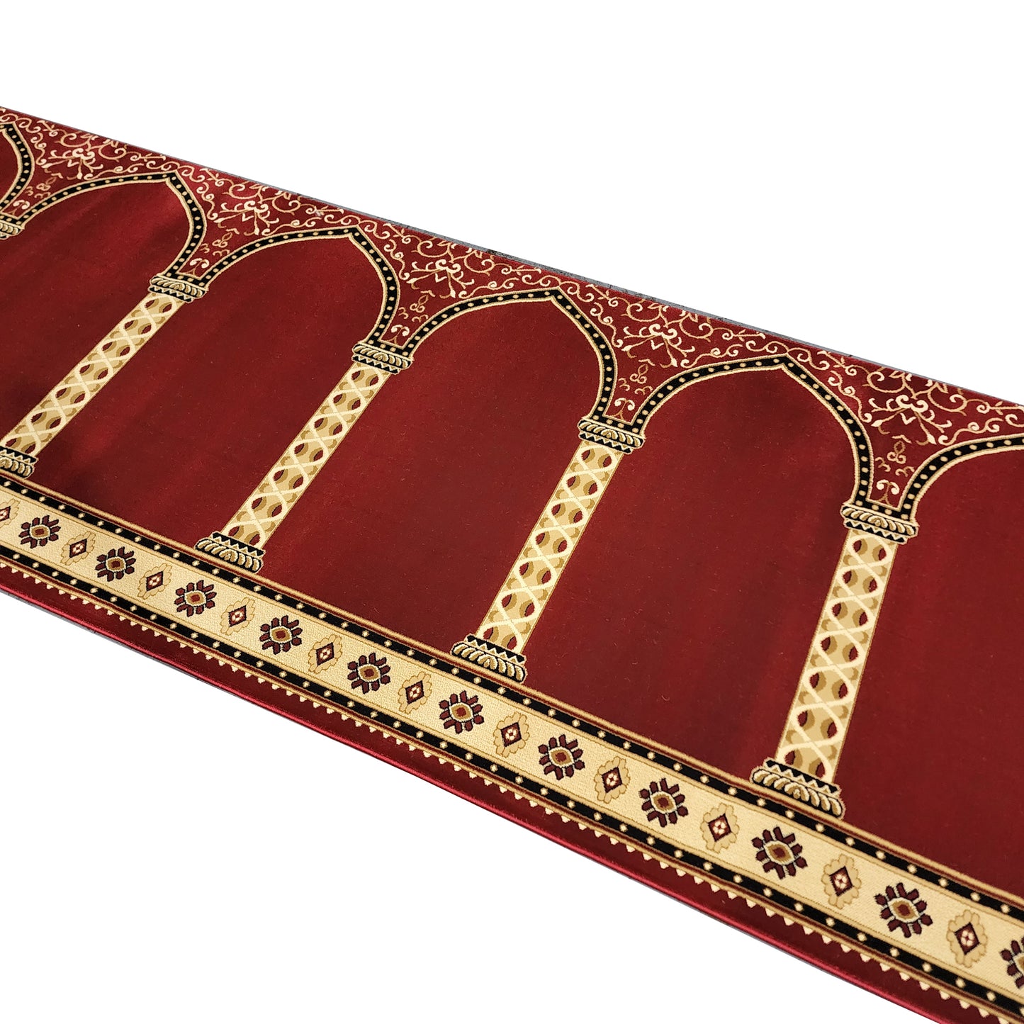 HEJAZ Red Gold Portable Prayer Rug Runner FREE Shipping