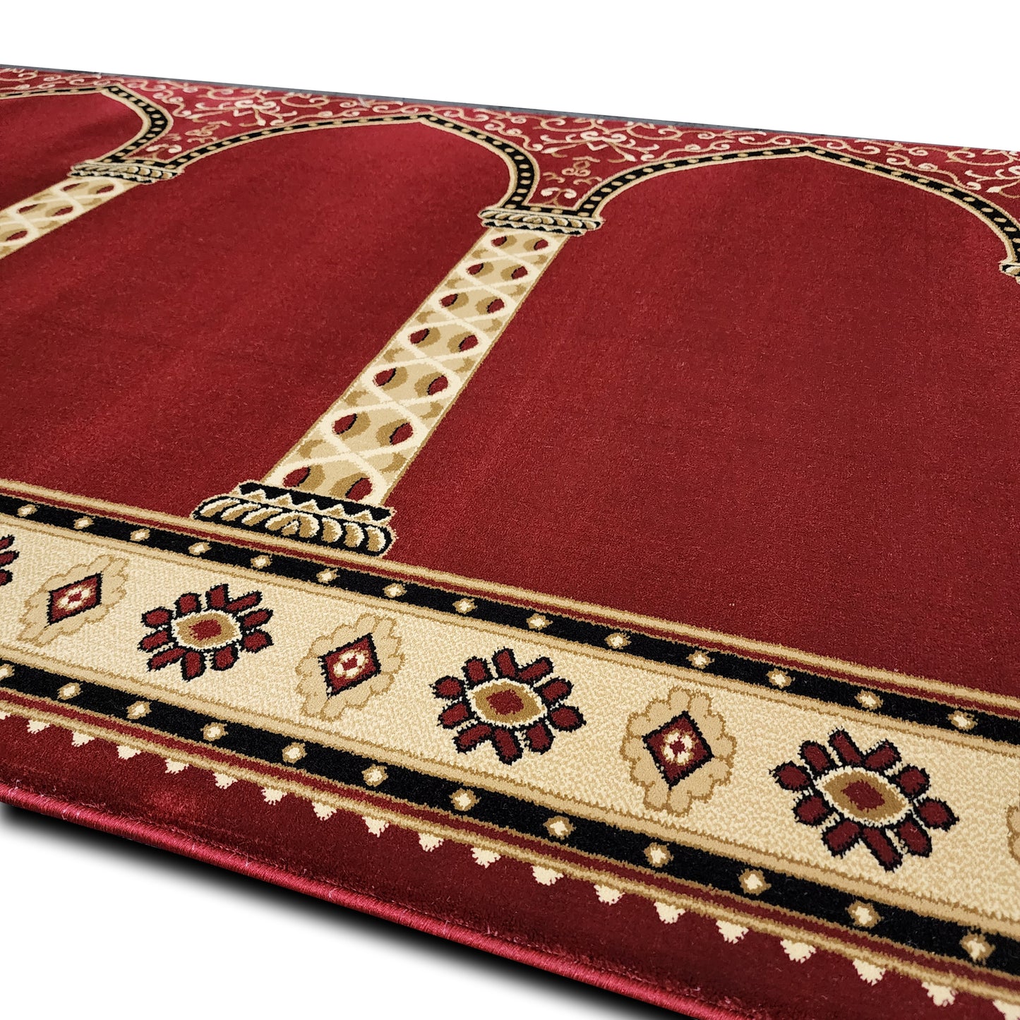 HEJAZ Red Gold Portable Prayer Rug Runner FREE Shipping