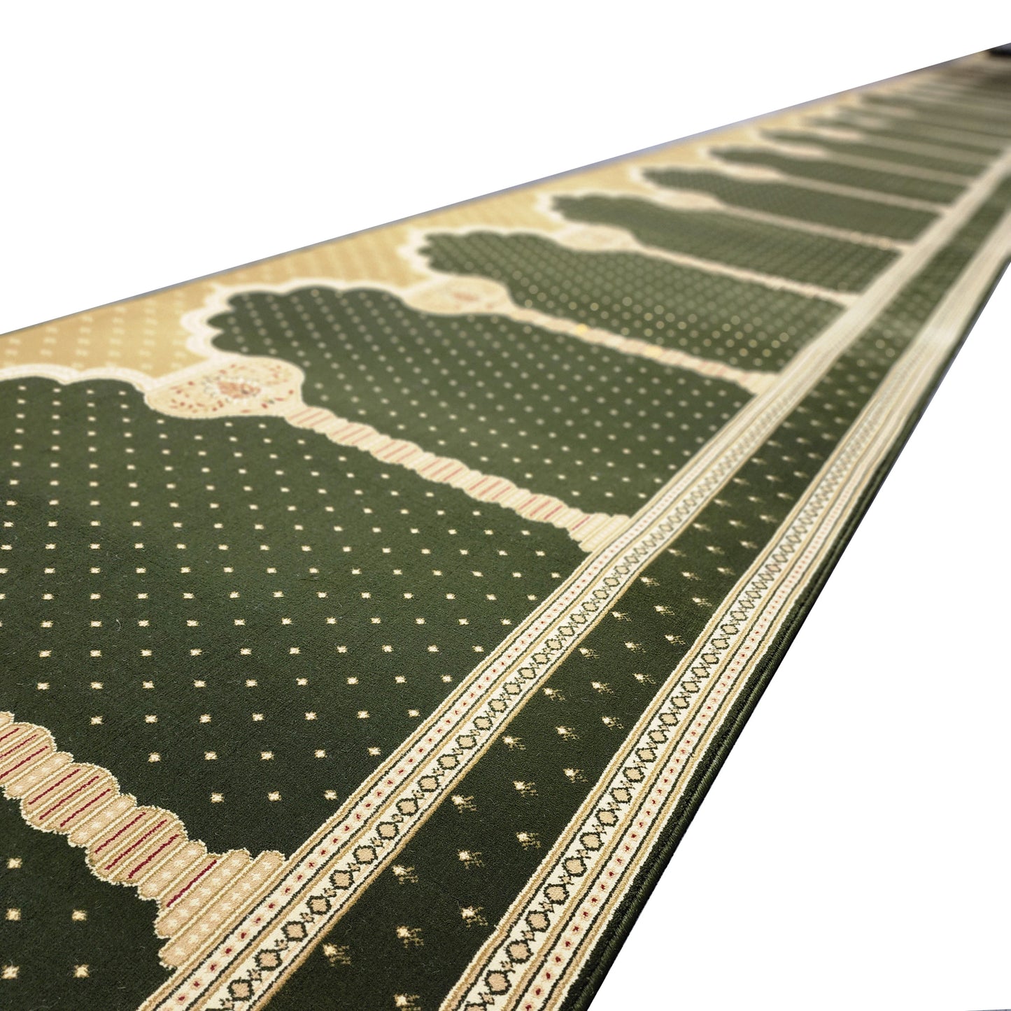 MADINA Green Gold Portable Prayer Rug Runner FREE Shipping