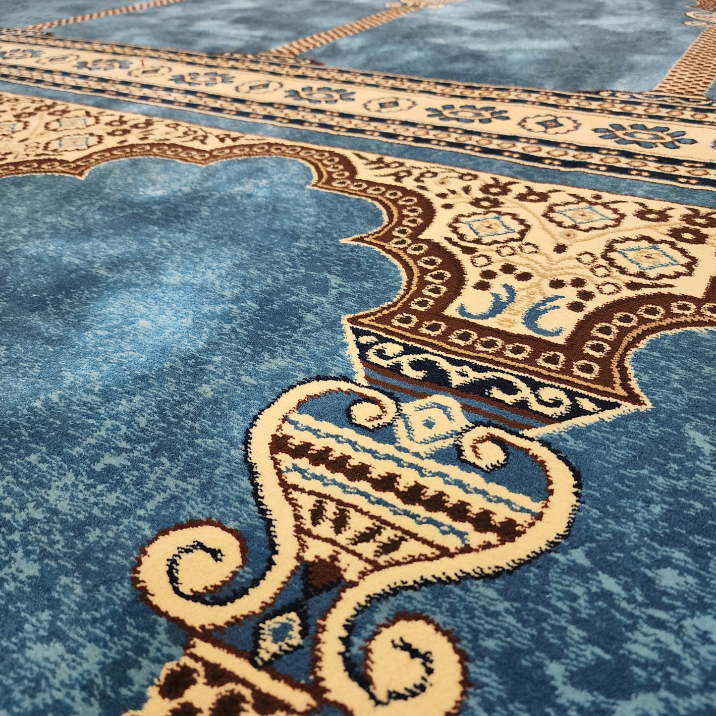 MAYSA Sky Blue Mosque & Masjid Carpet