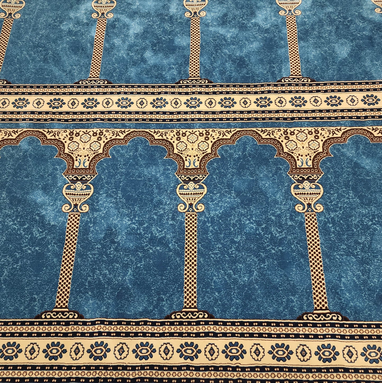 MAYSA Sky Blue Mosque & Masjid Carpet