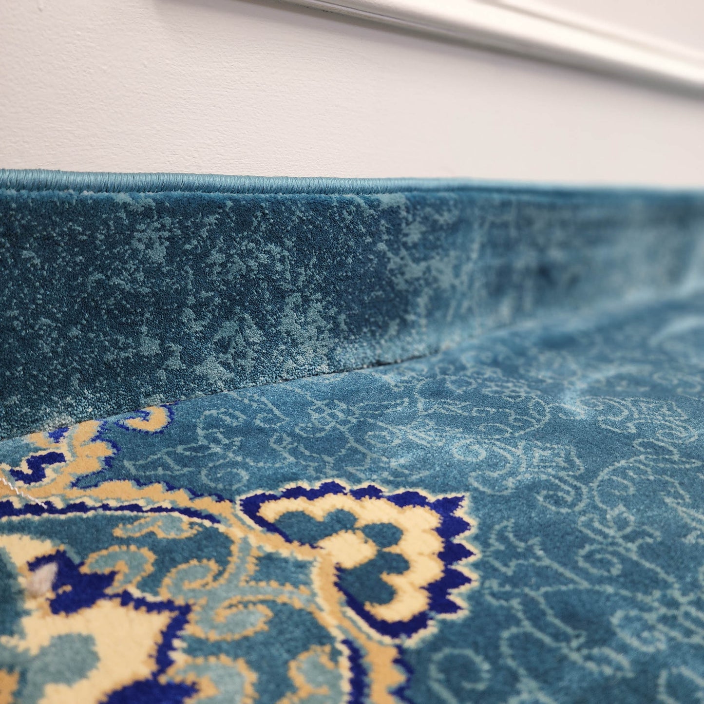 MARBLE SKY BLUE Carpet Cove Base by feet