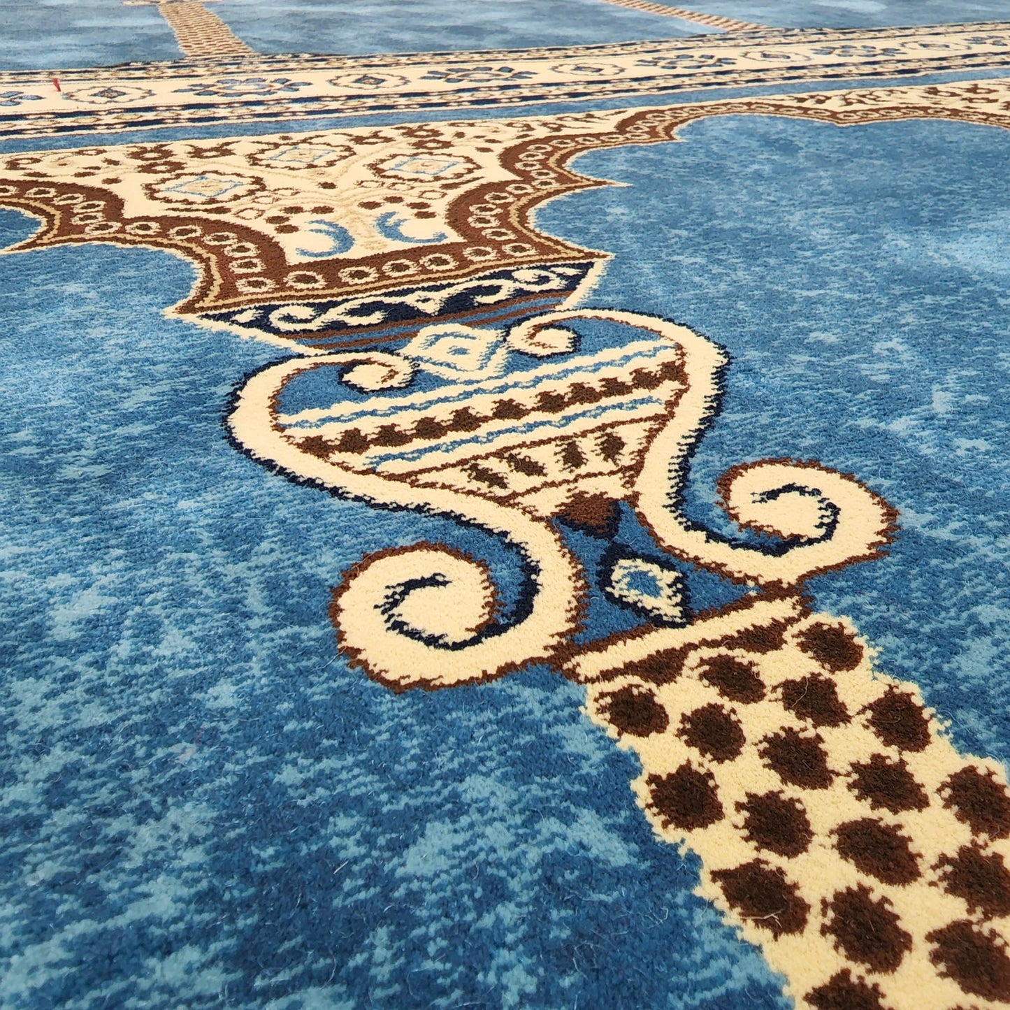 MAYSA Sky Blue Mosque & Masjid Carpet