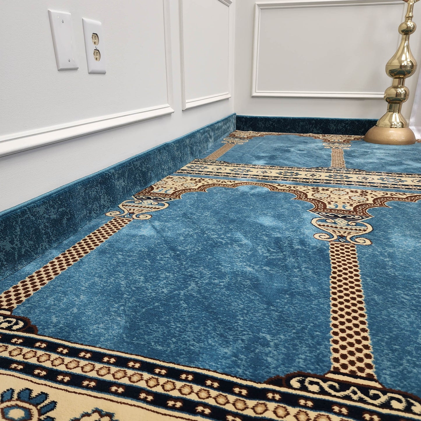 MARBLE SKY BLUE Carpet Cove Base by feet