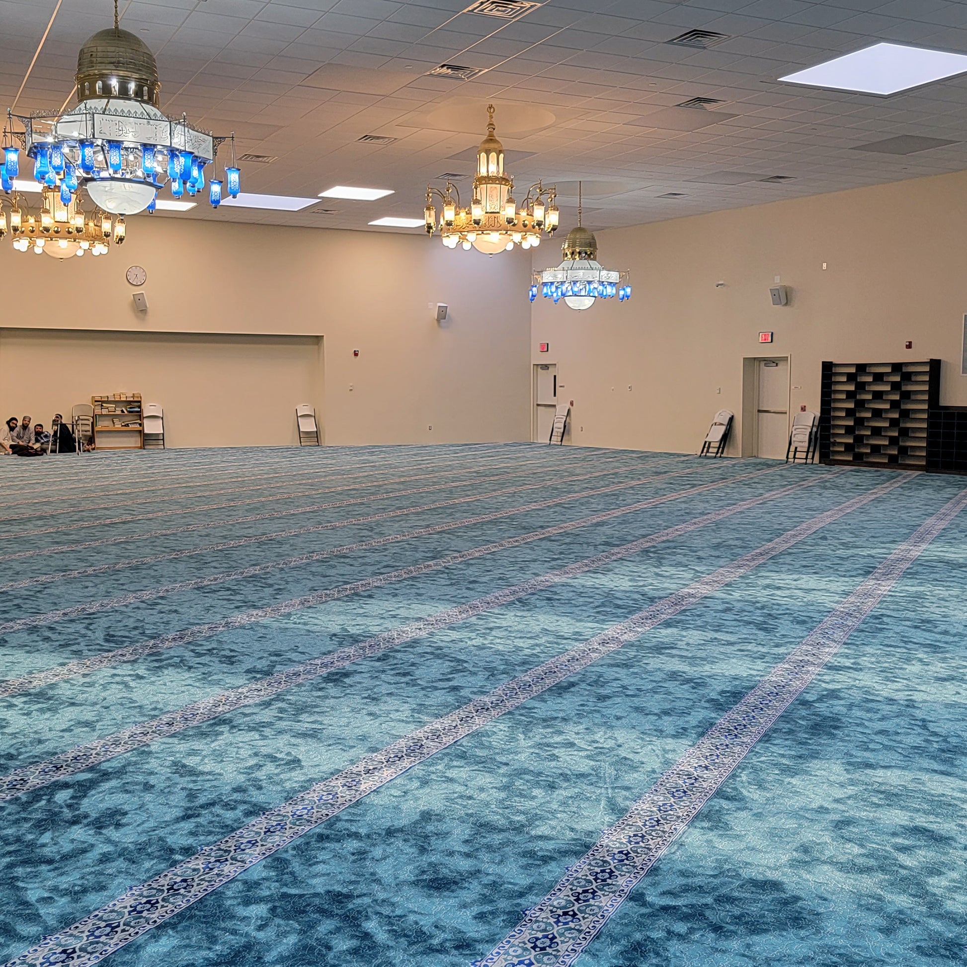 Blue mosque carpeting at New Jersey mosque.