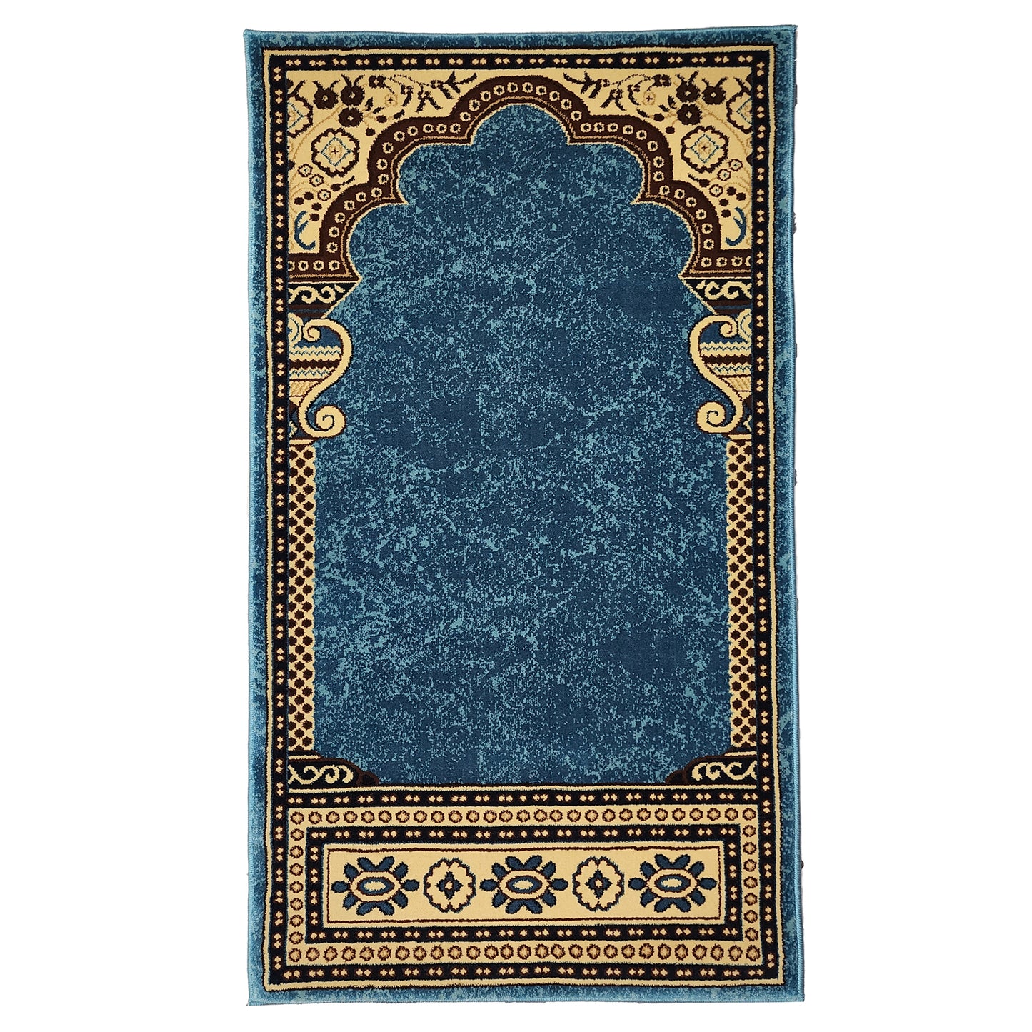 MAYSA Light Blue Single Prayer Mat with Border