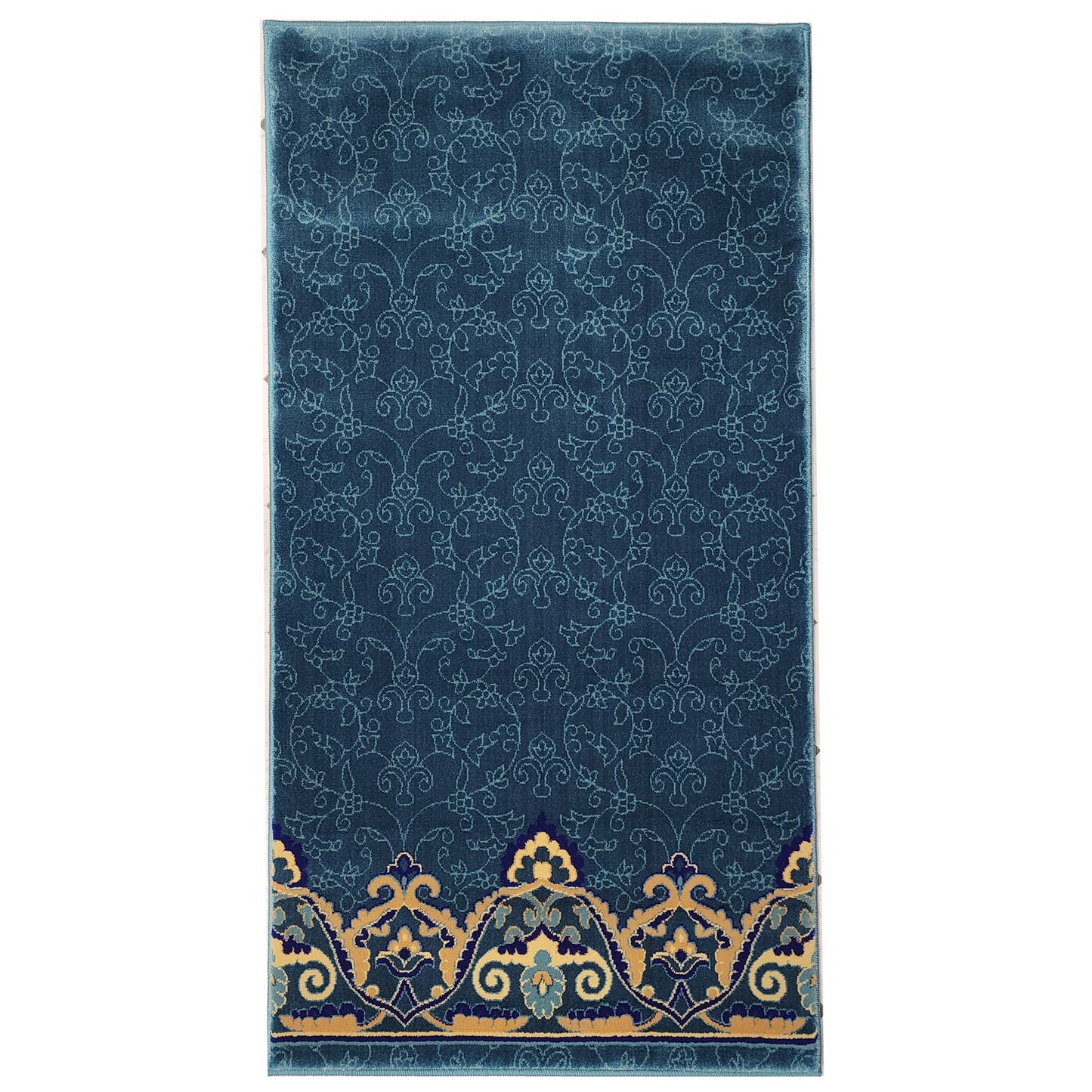 OMAR Light Blue Single Prayer Carpet Mat