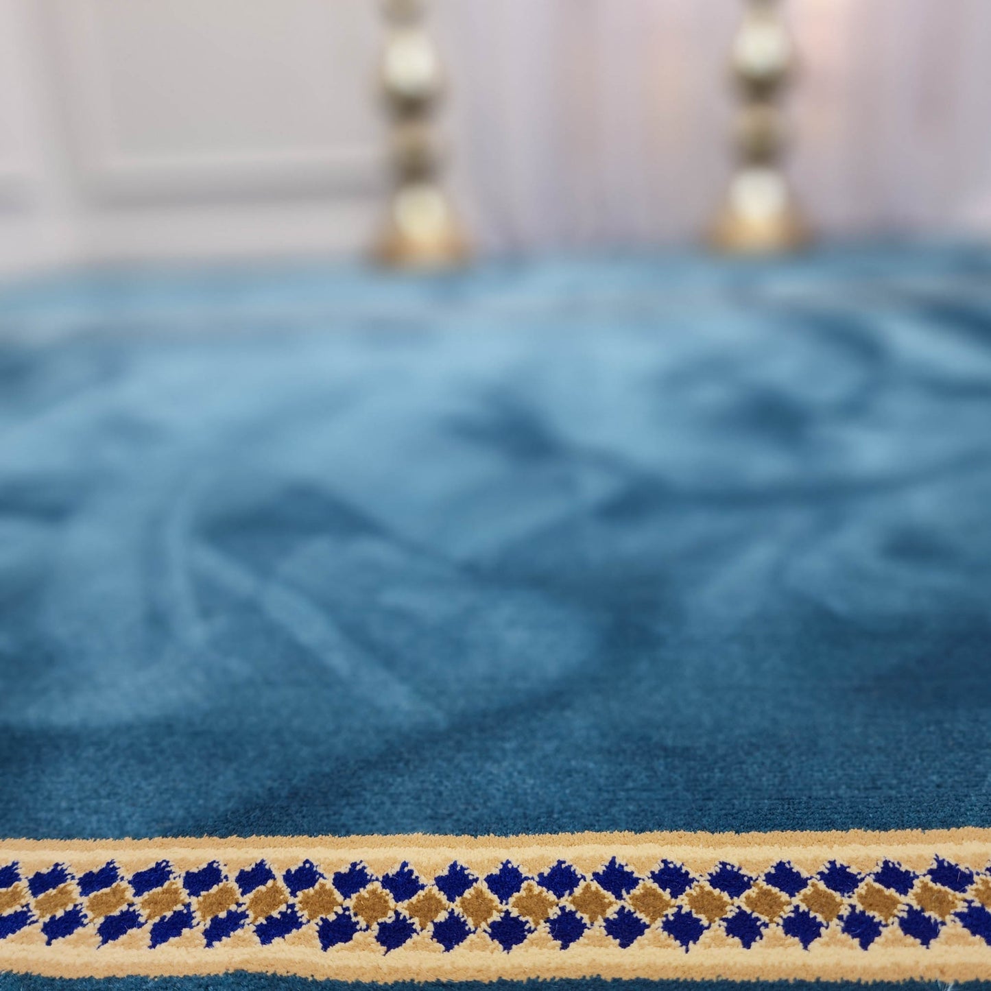 SUFI Sky Blue Slim Border Mosque & Masjid Carpet