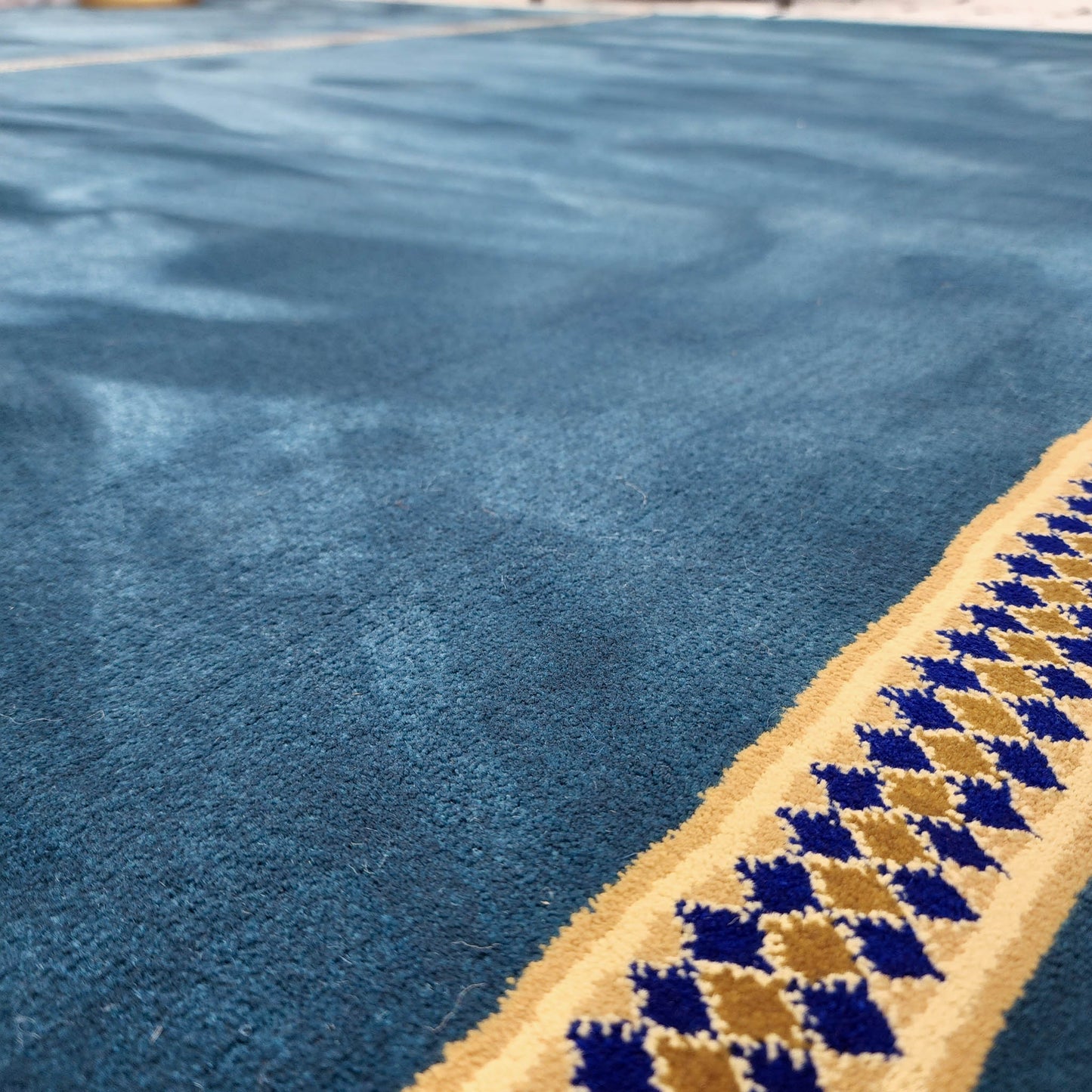 SUFI Sky Blue Slim Border Mosque & Masjid Carpet