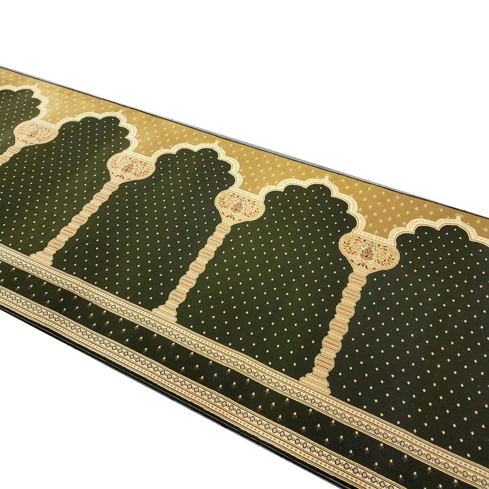 MADINA Green Gold Portable Prayer Rug Runner FREE Shipping MUSALLA