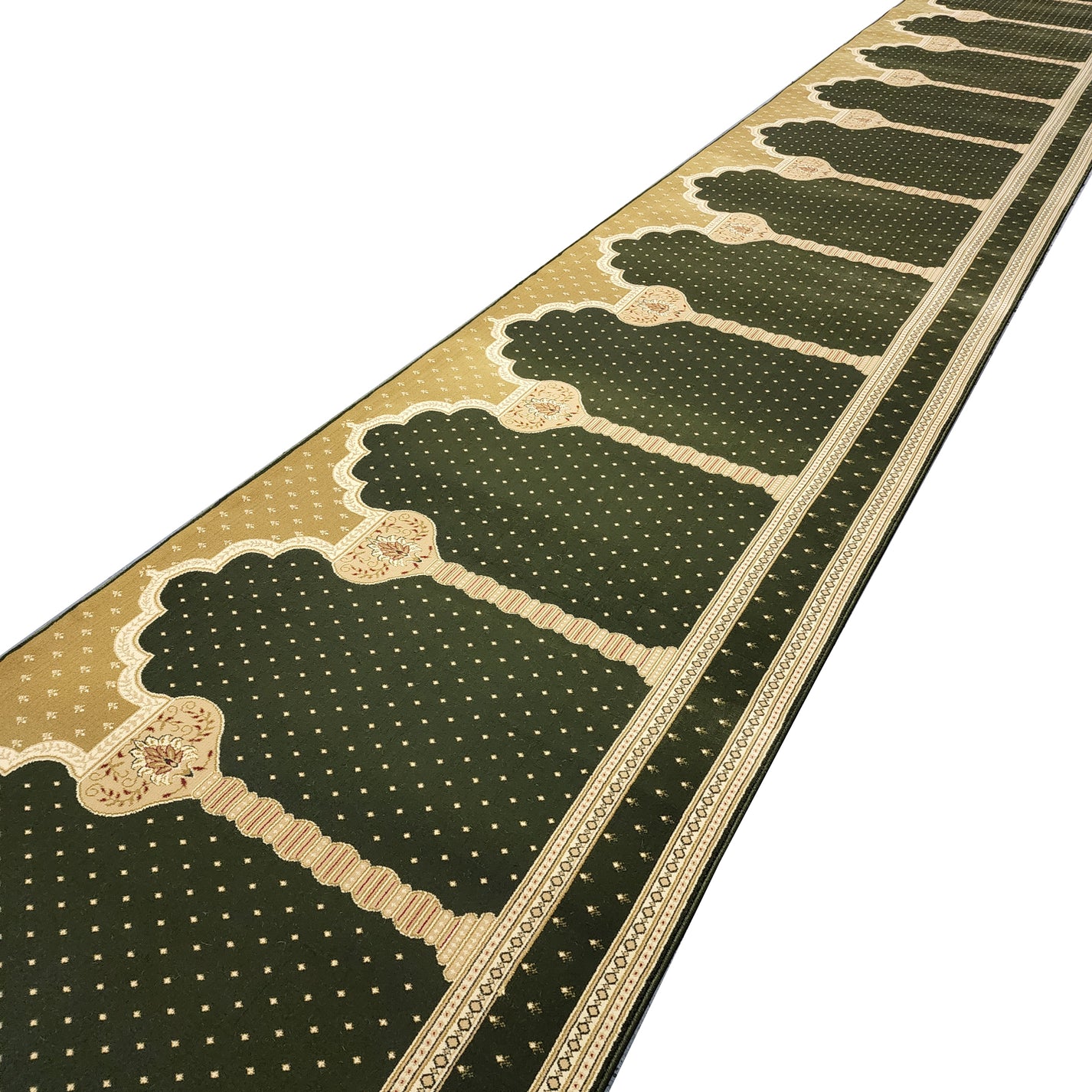 MADINA Green Gold Portable Prayer Rug Runner FREE Shipping MUSALLA
