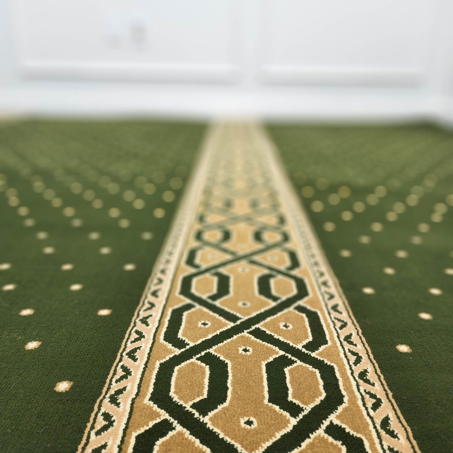 ARAFAT Green with Gold Border Mosque & Masjid Carpet