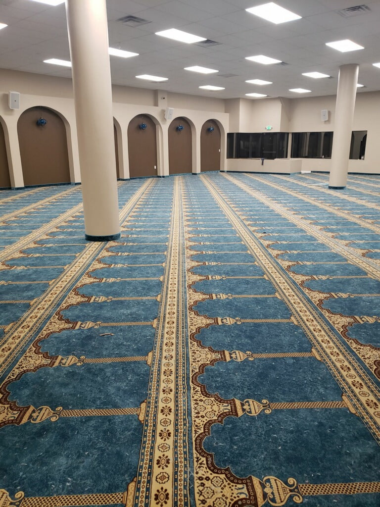 MAYSA Sky Blue Mosque & Masjid Carpet